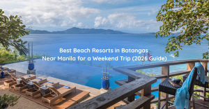 Beachfront view of Vivere Azure resort in Anilao Batangas near Manila